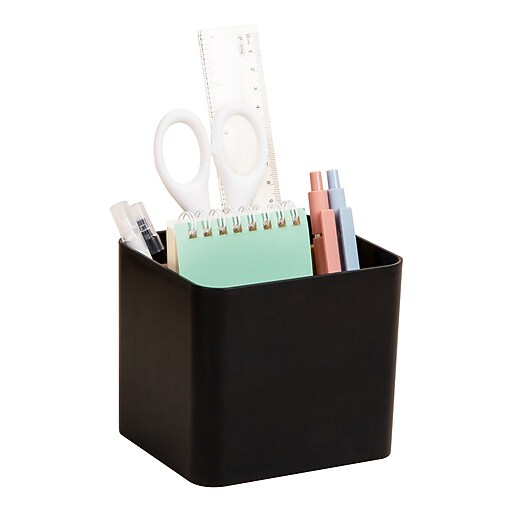 Mind Reader 2-Compartment Desk Organizer, Black (SIMPORG-BLK