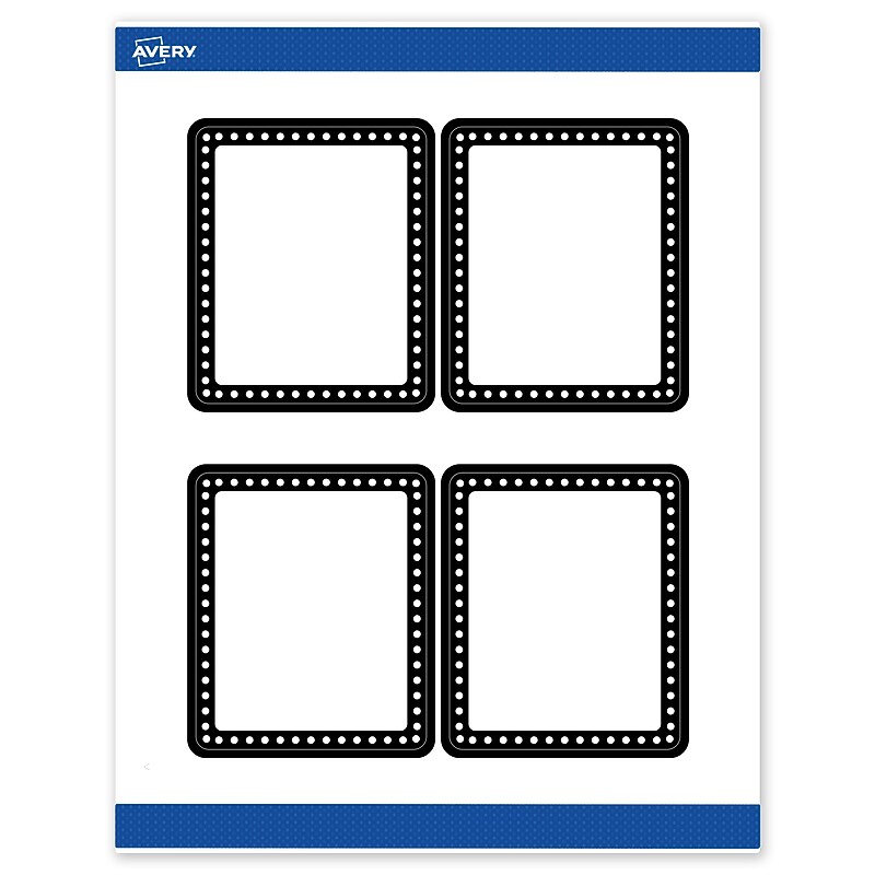 Avery Laser/Inkjet Rectangle Multipurpose Labels, 4" x 3-1/3", White, 40/Pack (S00DKN) image 1