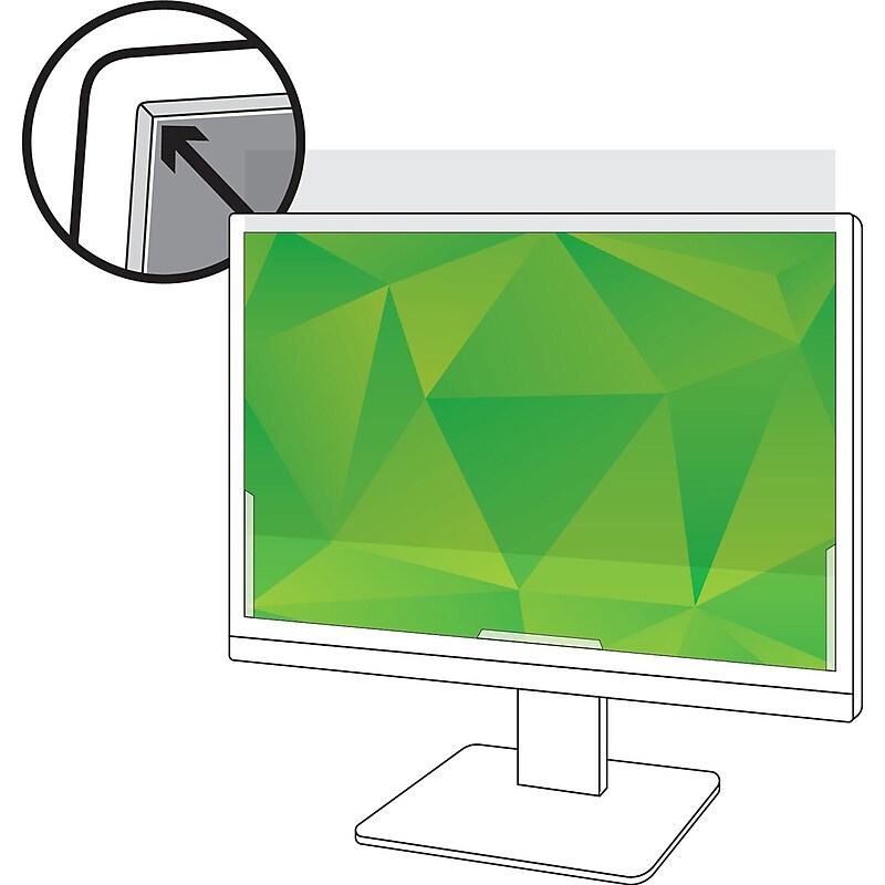 3M Anti-Glare Privacy Filter for 23" Widescreen Monitor, 16:9 Aspect Ratio (AG230W9B) image 1