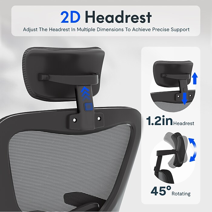 FlexiSpot Pro Comfort Swivel Computer and Desk Chair, Black (OC1BK