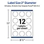 Avery Laser/Inkjet Circle Multipurpose Labels, 2" Dia., White, 120/Pack (S00-D1J)~#|#~3A783FD8-3310-49B5-8C1AC564136CE562_sc7
