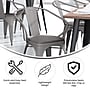 Flash Furniture Luna Indoor-Outdoor Chair with Arms, Silver with Gray Seat (CH31270SILPL1G)~#|#~3A79CE11-FF35-4D0F-BCF3BAD69036F52F_sc7