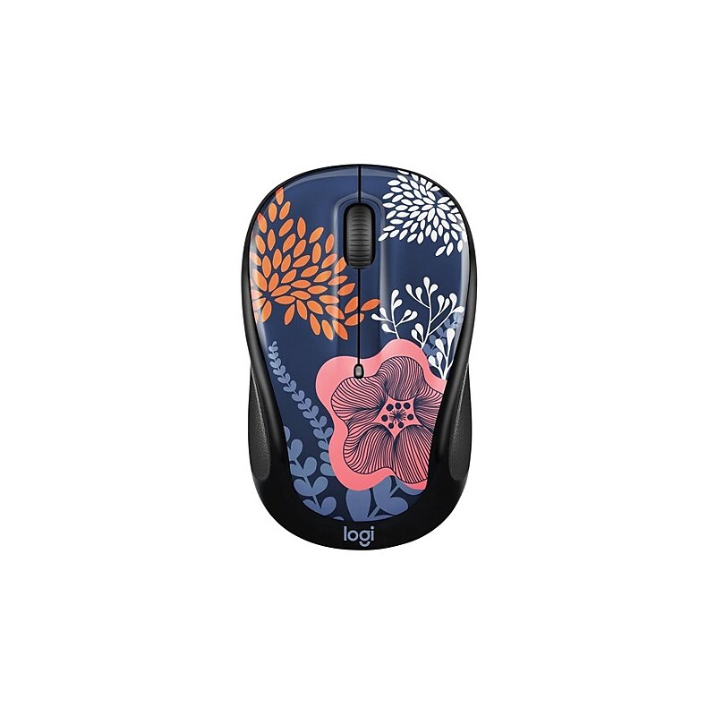 Logitech Design Collection Limited Edition Wireless Ambidextrous Optical USB Mouse, Forest Floral (910-006552) image 1