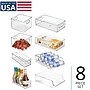 iDESIGN Small Stackable Plastic Storage Bin, Clear, 8/Pack (28489C8)~#|#~3A816196-15CA-4476-824149EFEEDFC5F1_sc7