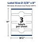 Avery Laser/Inkjet Decorative Edge Multipurpose Labels, 2-3/8" x 8", Clear, 150/Box (94117)~#|#~3A829392-87C5-4DC7-96EB42E596EA36B0_sc7