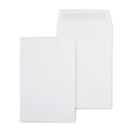 Staples Self Seal 1 Catalog Envelopes, 6"L x 9"H, White, 100/Box