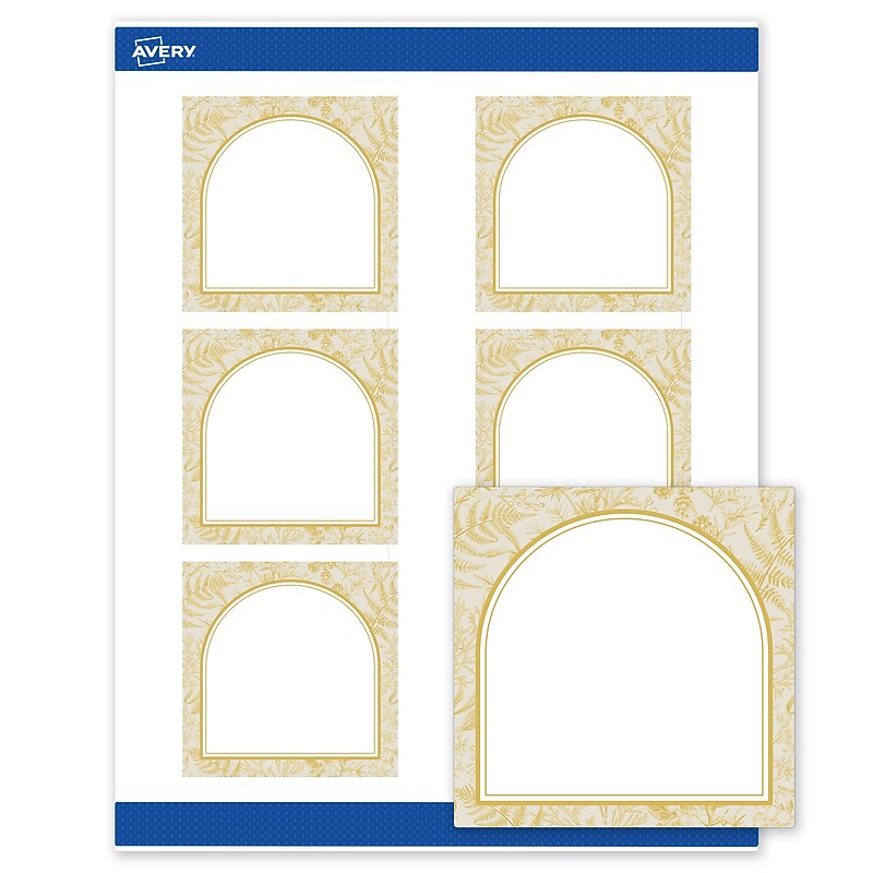Avery Square Laser/Inkjet Multipurpose Labels, 3" x 3", White, 60/Pack (19479371053) image 1