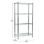 Mind Reader 4 Shelf Adjustable Garage Shelving, 11.75"W, Chrome Plate (4TSHELVU-SIL)~#|#~3A8B7AA3-DE06-434D-BBC75A29073C03E2_sc7