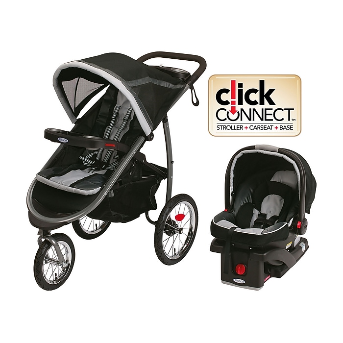 Graco FastAction Fold Jogger Click Connect Travel System, Gotham (1934761)  | Staples