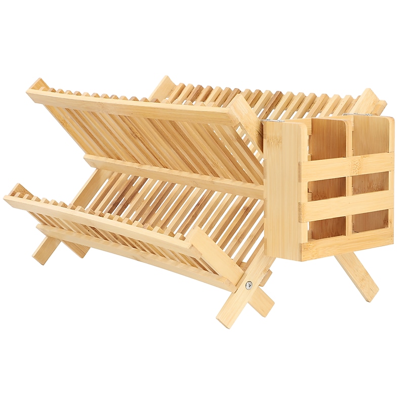 Megachef Bamboo Dish Racks, Brown (935122139M) image 1
