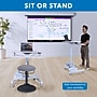 Mount-It! 28"W Adjustable Mobile Sit-Stand Computer Workstation, White (MI-7979W)~#|#~3A91D27F-793F-4EBE-89799D49A7886D89_sc7