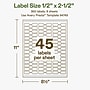 Avery Hemp Barbell Laser/Inkjet Multipurpose Labels, 1/2" x 2-1/2", Off-White (360/Pack)~#|#~3A949002-B21E-41DD-BB35DBE4D0824EC9_sc7