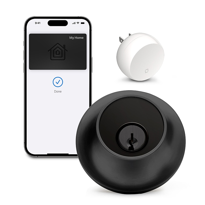 Level Lock + Connect WiFi & Bluetooth Replacement Deadbolt Smart Lock, Matte Black (C-F14U-S1) image 1