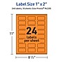 Avery Laser/Inkjet Multipurpose Rectangle Labels, 1" x 2", Bright Orange, 240/Pack (94220)~#|#~3A99E36F-AFB4-426C-B71B686CD40FD685_sc7
