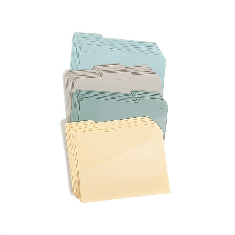 Smead File Folder, 1/3-Cut Tab, Letter Size, Assorted Colors, 30/Box(10544) image 1