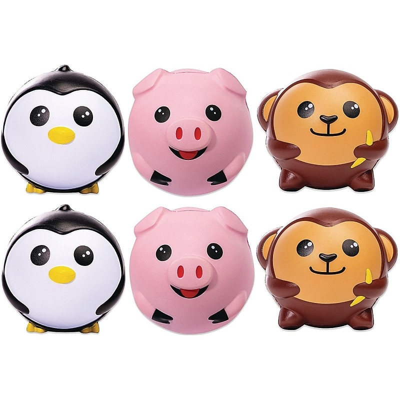Franklin Foam Animal Balls, Assorted Colors, 6/Pack (W15101) image 1
