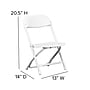 Flash Furniture Plastic Kids Folding Chair, White, 2 Pieces (2YKIDWH)~#|#~3AAAA2EF-E780-4C33-BDAB76729C0428ED_sc7