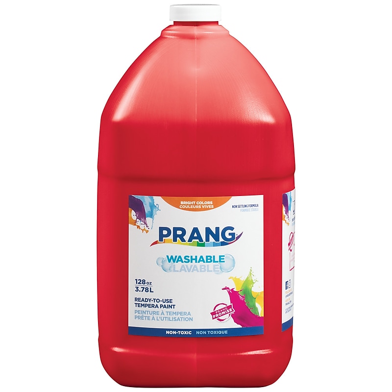 Prang Washable Tempera Paint, Red, 128 oz. (10601) image 1