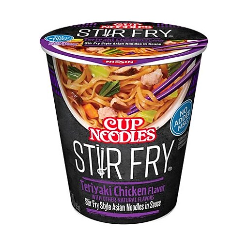 Nissin Cup Noodles Stir Fry Teriyaki Chicken, 3 oz., 6/Carton