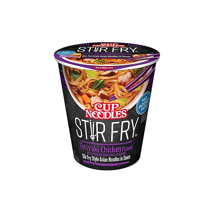 Nissin Cup Noodles Stir Fry Teriyaki Chicken, 3 oz., 6/Carton