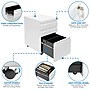 Mount-It! 3-Drawer Mobile File Cabinet, Letter & Legal Size, Lockable, 23.72"H x 14.7"W x 18.11"D, White (MI-941W)~#|#~3AB00BB6-3AA0-43F8-8E702A385B398C53_sc7