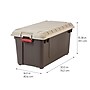 Iris Stor-It-All 82 Quart Storage Container with Buckle Lid, Plastic, Brown (585128)~#|#~3AB93CC9-2694-4898-A83CEDC058952581_sc7
