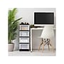 Iris 4-Drawer Storage Cart, Black/Clear (585002)~#|#~3ABC3A6C-4E67-4281-AA8E9AAA933890DA_sc7
