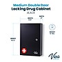 Viva Comfort Medium Double Door Medicine Locking Secure Storage Medical Cabinet, 0.3 cu. ft., Black (ADIME999-02-BLK-MK)~#|#~3ABE83EB-7129-493F-B9C93E9EC0BE488F_sc7