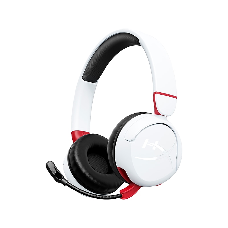 HyperX Cloud Mini Wireless Active Noise Canceling Bluetooth Gaming On Ear Headset, Chromebook Certified, White (7G8F2AA) image 1