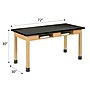 Diversified Woodcrafts PerpetuLab Book Compartment Rectangular Science Lab Table, 72" x 30", Oak (C7152BK30N)~#|#~3AC480F6-B41A-4158-910E22FC46F43554_sc7