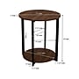 Household Essentials Jamestown 21"Dia. Laminate Round End Table, Mid-Century Walnut/Black (8121-1)~#|#~3AC88246-59A2-4D89-948B21D3504B531C_sc7