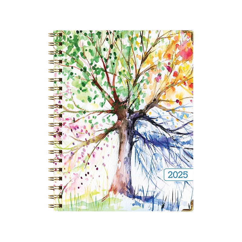 2025 Global Printed Products 8.5" x 11" Weekly & Monthly Planner, Paper Cover, Multicolor (SPLS25-8511-20) image 1