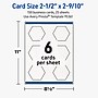 Avery Hexagon Business Cards, Matte White, 100/Pack (19479399701)~#|#~3ACF2B6B-AAE0-4E23-BAC1AE472B6A4FDB_sc7