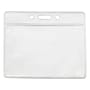 Staples Heavy‑Duty ID Badge Holders, Clear Vinyl, Horizontal 3" x 4" Design, Reinforced Edges, Durable Card Protection, 50/Pack~#|#~C2E24275-8872-4724-96E73F874615E98D_sc7