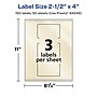 Avery Pearlized Ivory Rectangle Multipurpose Labels, 2.5" x 4", Ivory, 150/Box (94245)~#|#~3AD72EBF-C767-42E8-987E773AF62DBD0A_sc7