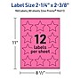 Avery Star Laser/Inkjet Multipurpose Labels, 2-1/4" x 2-3/8", Bright Pink (960/Box)~#|#~3ADC11A5-4F9E-4A16-9C9CC74F9D55151C_sc7
