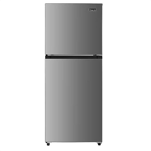 Magic Chef Refrigerator w/Freezer, 10.1 Cu. Ft., Platinum Steel