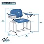 Viva Comfort Wide Adjustable Bariatric Phlebotomy Blood Drawing Chair, 500 lbs. Capacity, Blue (ADI997-01D-BLU-HD-MK)~#|#~3AE7BB2D-93E7-47FA-BB4D82B5CD686DFB_sc7