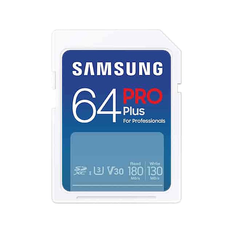 Samsung PRO Plus 64GB Full Size SDXC Memory Card, U3 Class, UHS-I, V30 (MB-SD64S/AM) image 1