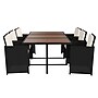 Flash Furniture Peregrine Modular Outdoor Patio Dining Set, Black/Cream/Natural, 7 Pieces/Set (TW3WBE00NAT)~#|#~3AF0AFB6-80A9-499B-92EEB06164874EA0_sc7