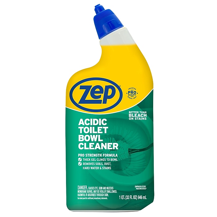 Zep Acidic Toilet Bowl Cleaner, Wintergreen Scent, 32 Fl. Oz