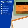 Avery Rectangle Multipurpose Labels, 4.75" x 7.75", Bright Orange, 40/Pack (94255)~#|#~3AF58482-0395-4B15-8498C569D407AEBC_sc7
