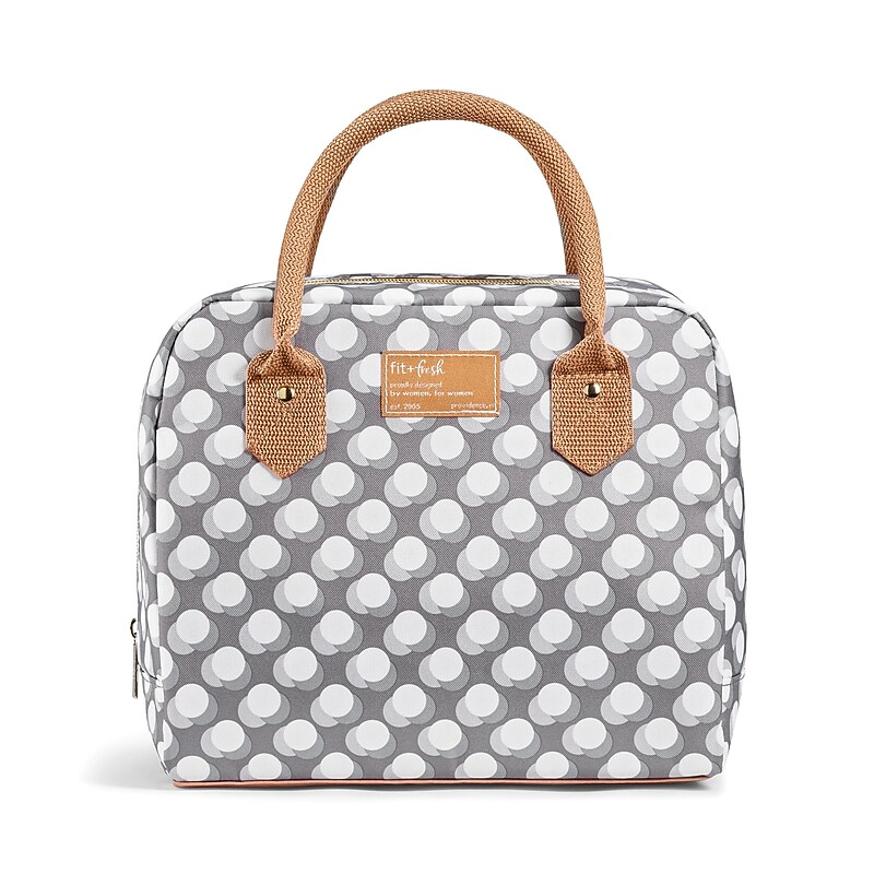 Fit & Fresh Bloomington Insulated Lunch Bag, Gray Dot (7039FF2967) image 1