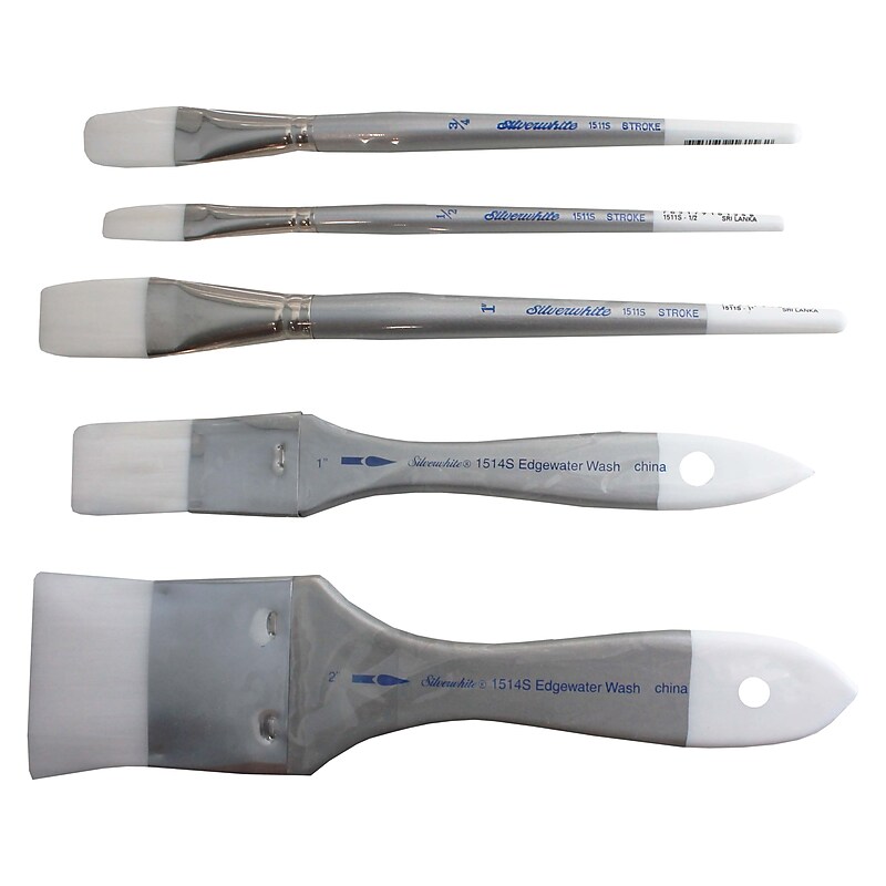 Silver Brush Synthetic Bristle, Assorted Brushes, 3/Pack (SLVSW1588) image 1
