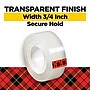 Scotch Transparent Clear Tape Refill, 0.75" x 27.77 yds., 1" Core, Clear, 6 Rolls/Pack (MMM600K6)~#|#~3B01E6B9-8111-46A5-ADD803FC34607EB9_sc7
