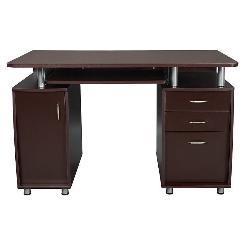 Techni Mobili 47"W Computer Desk, Chocolate (RTA-4985-CH36) image 1