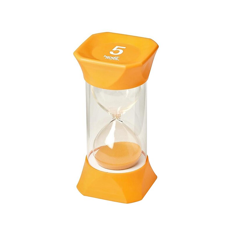 hand2mind Jumbo 5-Minute Sand Timer, Orange (93068) image 1
