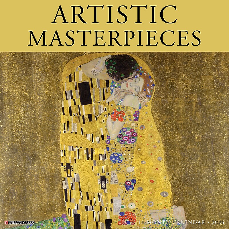 2026 Willow Creek Artistic Masterpieces 12" x 12" Monthly Wall Calendar (55793X) image 1