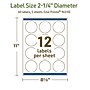 Avery Dissolvable Circle Multipurpose Labels, 2.25" Dia., Off-white, 60/Pack (94510)~#|#~3B0E237F-AB18-4EDA-B543E6891BA41A93_sc7