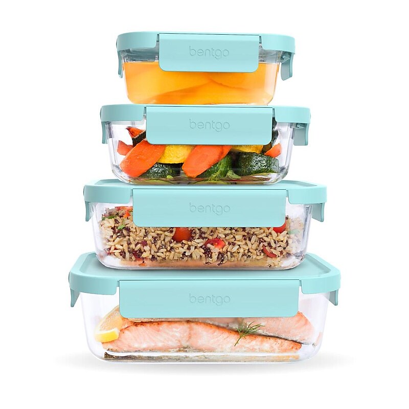 bentgo Leak-Proof Glass Containers, 4/Set (BGPLGLPK1-SA) image 1